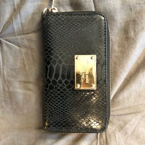 MICHAEL KORS Black reptile print Wallet